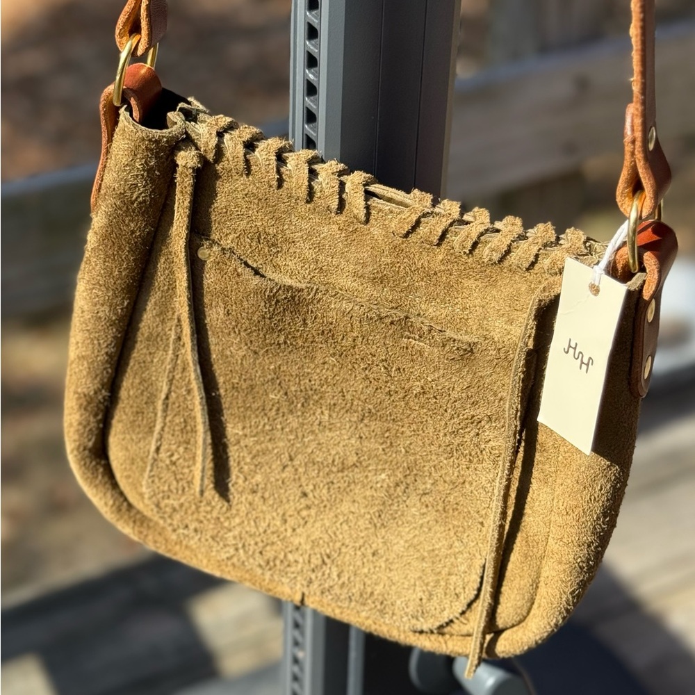 HH Dry Goods NWT Custom Mini Gambel Crossbody Bag. Roughout Olive Pebble.